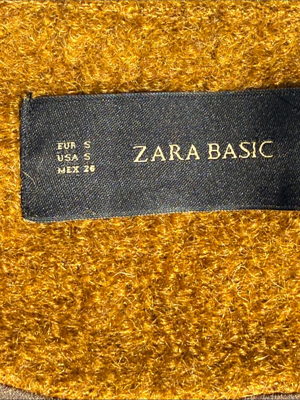 Zara Collarless Mohair Teddy Coat Size Small - Picture 3 of 12